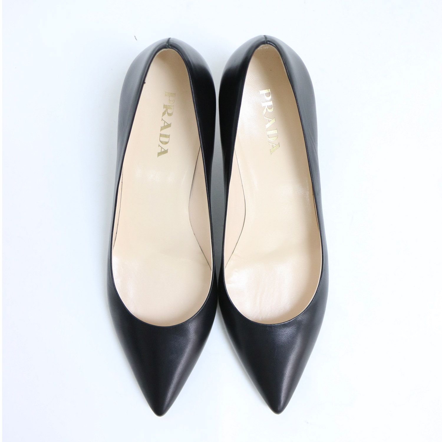PRADA プラダ パンプス ブラック 黒 サイズ:38 1/2 25.5cm
