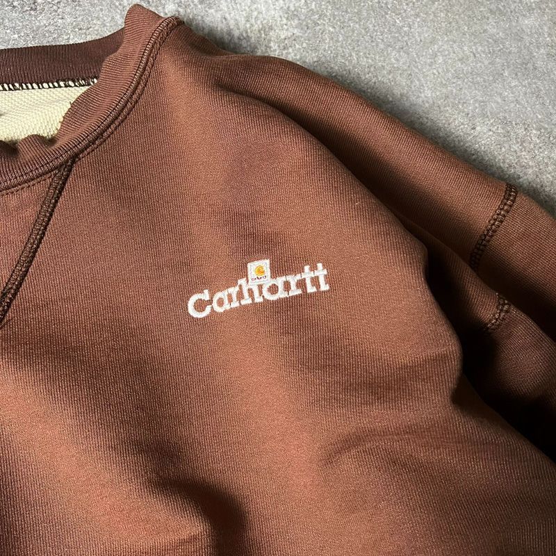 雰囲気系 90s Carhartt サーマル ライナー付き ロゴ刺繍 前V