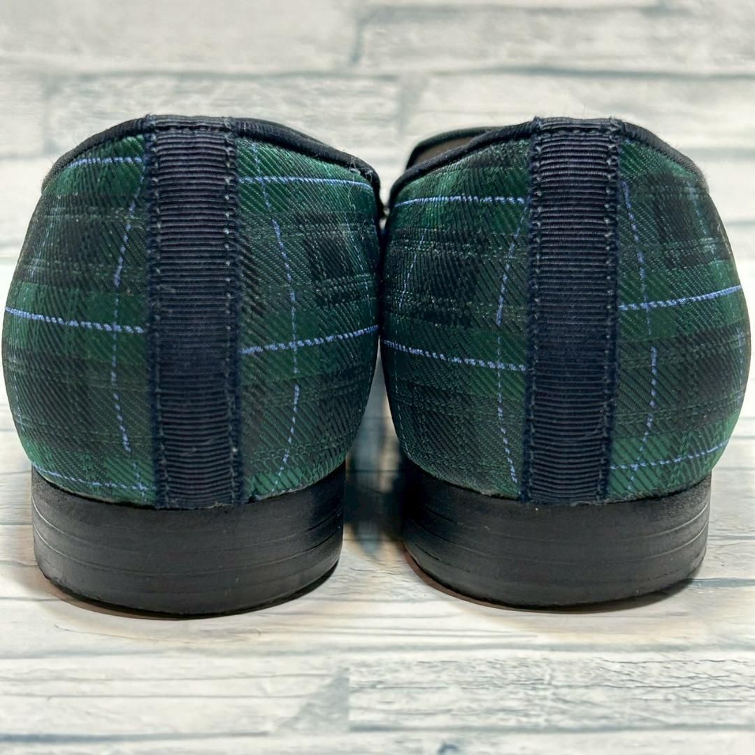 美品】DIANA パンプス グリッター チェック柄 ポインテッドトゥ 22.5cm