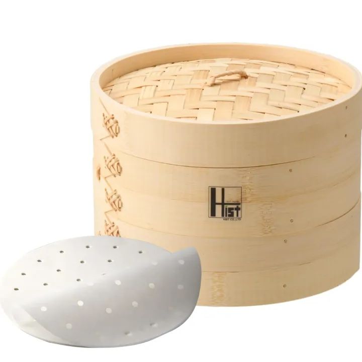 【特価商品】本体2個セット業務用 本体・蓋 せいろ蒸し器 竹セイロ (竹セイロ直径24cm)