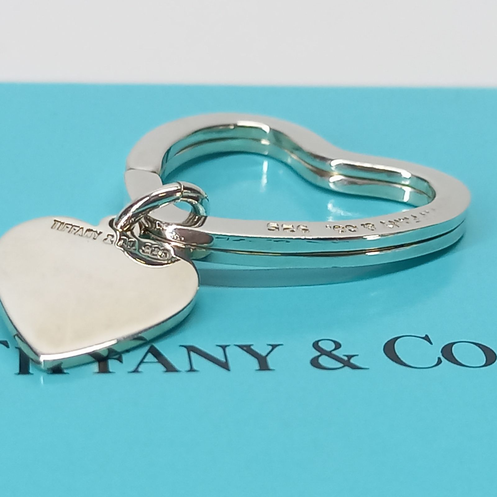 オープンハート ハートタグ キーリング 925シルバー TIFFANY＆Co 