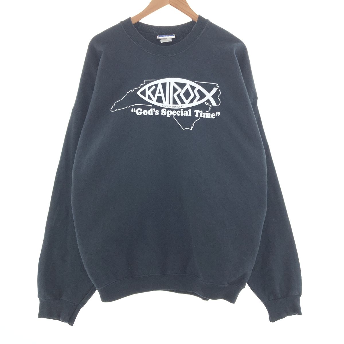 古着 ヘインズ Hanes プリントスウェットシャツ トレーナー メンズXXL/taa001556