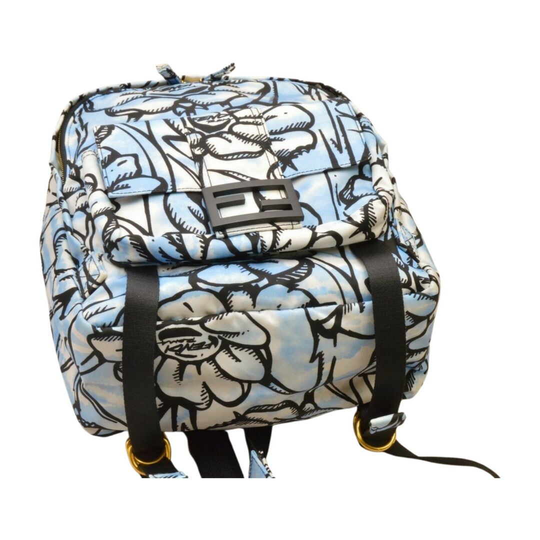 フェンディ FENDI バックパック リュック ナイロン ブルー イタリア製  