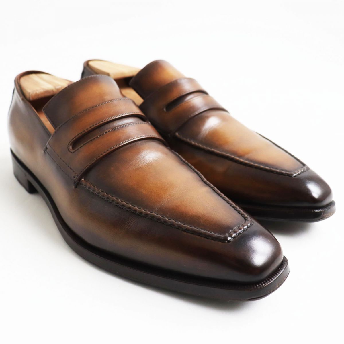 【極美品】ベルルッティ Berluti　アンディ Andy　ブラウン　8 極美品】ベルルッティ Berlutiアンディ Andyブラウン8