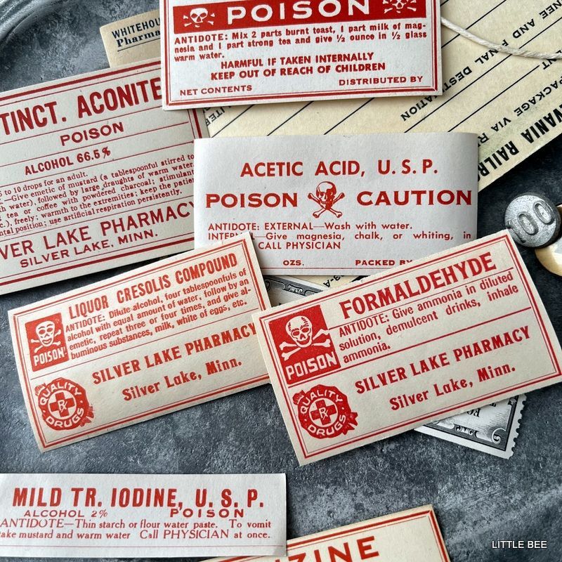 まとめてお安く☆ 海外 ヴィンテージ ファーマシー ラベル 100枚