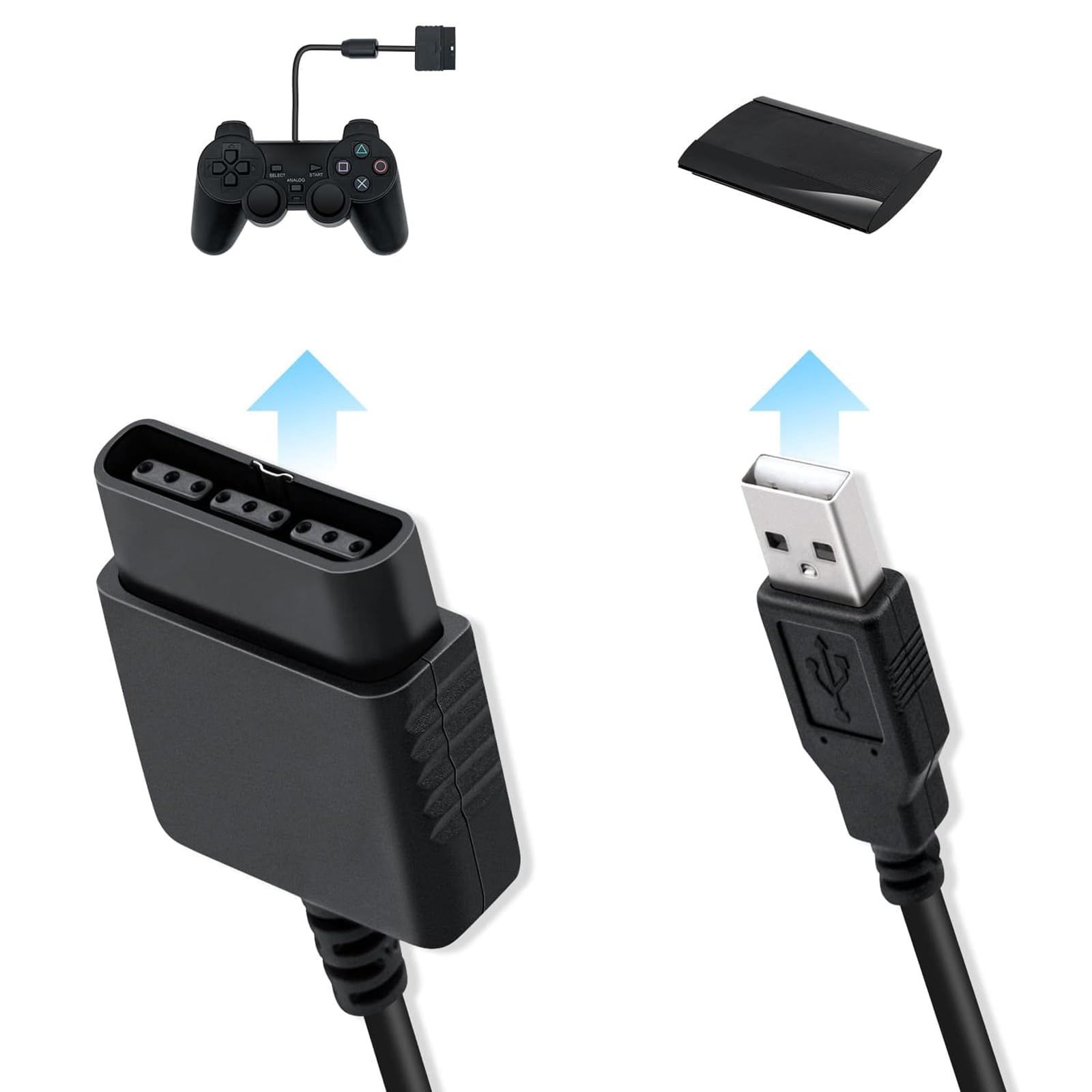 新着商品】アダプタ PC USB またはプレイステーション 3 - コンバータケーブル Sony コントローラ DualShock PS2 PS3 2  コントローラ用 (ダンシングマットギターヒーローとは互換性がありません) プレイステーション (USB t - メルカリ