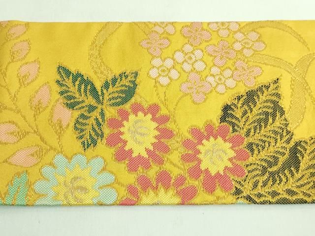 平和屋本店□極上 洛風林 工芸帯地 九寸名古屋帯 名物裂市松松文 濃鉄