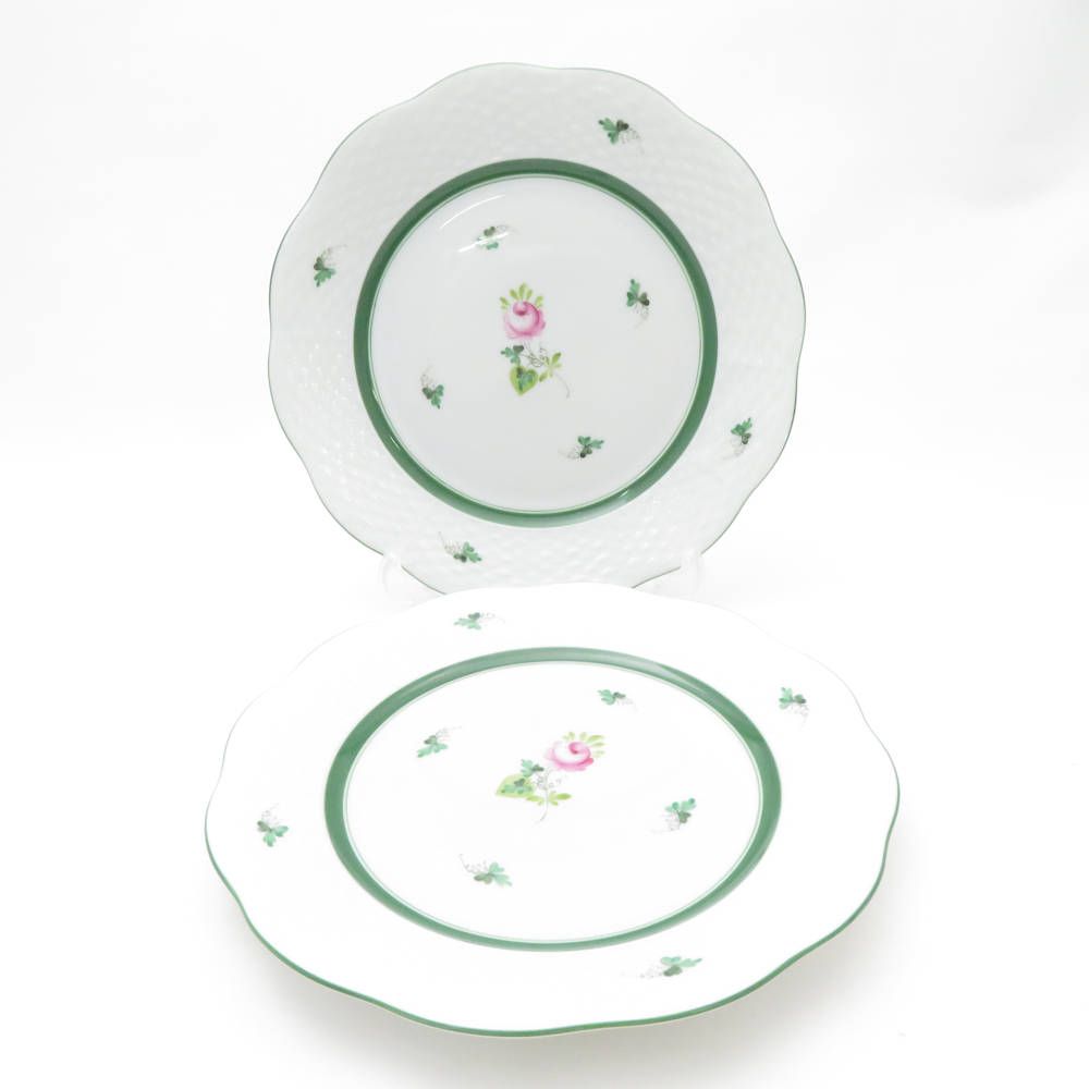 美品 Herend ヘレンド ウィーンの薔薇 517 VRH 中皿 2枚 19cm