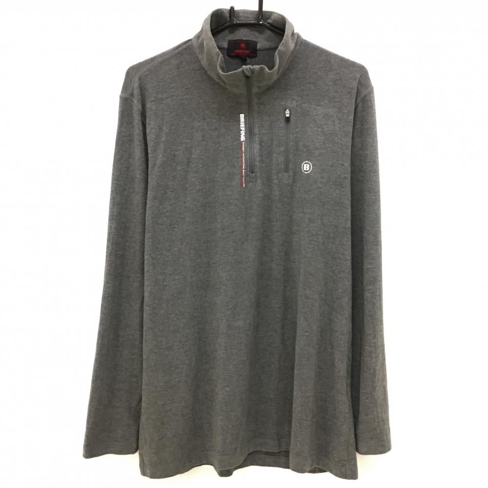 BRIEFING ゴルフ 購入 ロゴ入り グレー 長袖 トップス L サイズ：XS