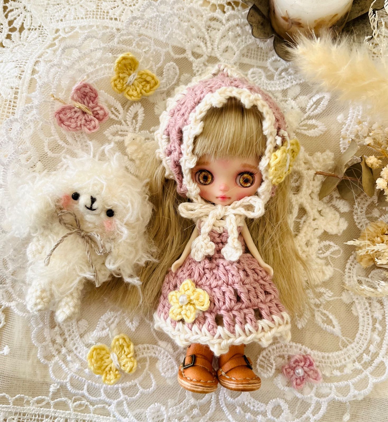 ブライス アウトフィット ワンピースとバブーシュカのセット