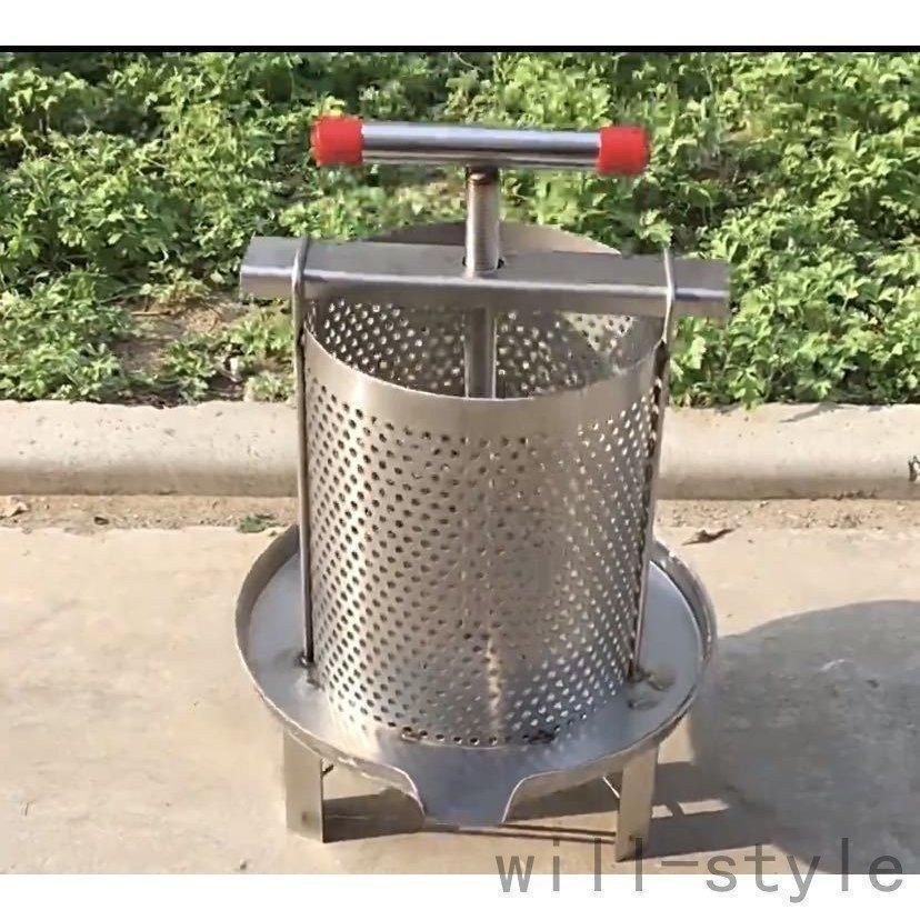 養蜂機器 蜂蜜抽出 絞り機 手動 ワックスプレス機 ス