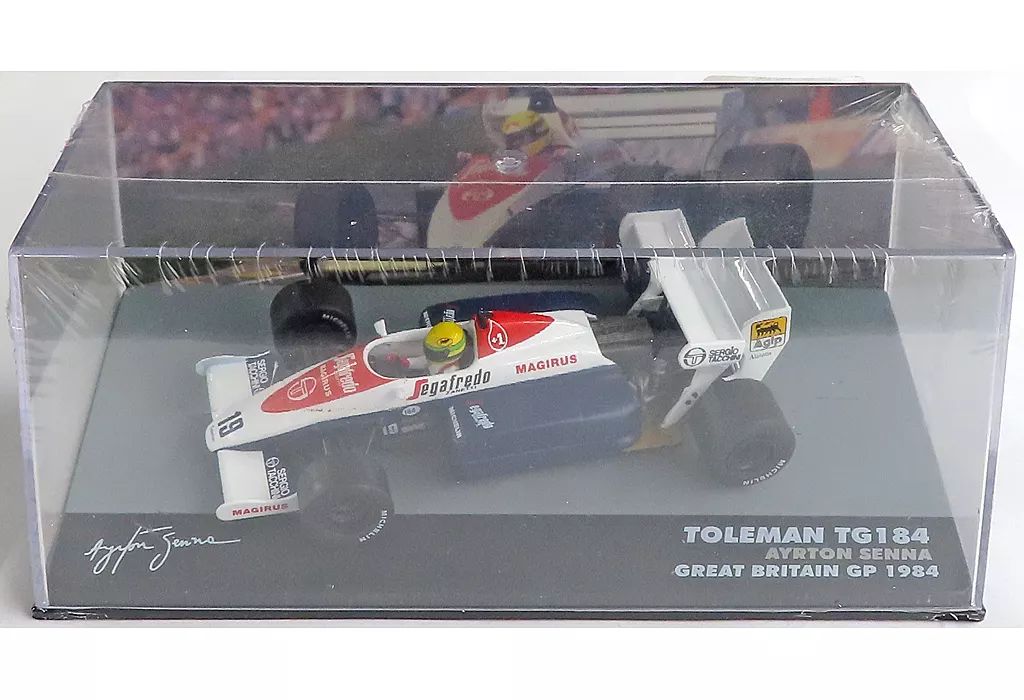 ミニカー 1/43 AYRTON SENNA 9th World Championship 1984 #19(ホワイト×ネイビー×レッド)