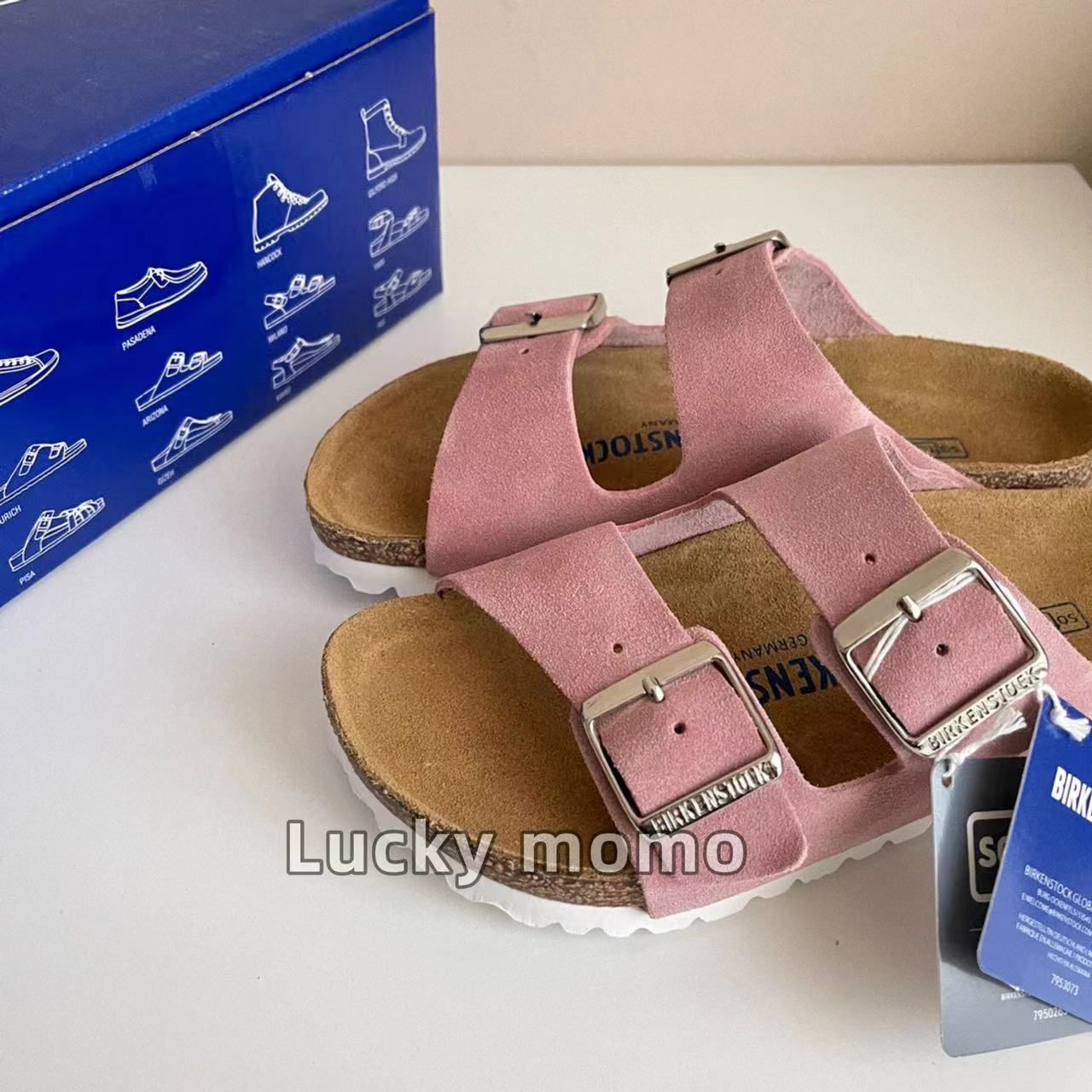 ビルケンシュトック BIRKENSTOCK Arizona /アリゾナレザー コルクソールサンダル メンズ レディース 夏サンダル ピンク narrow