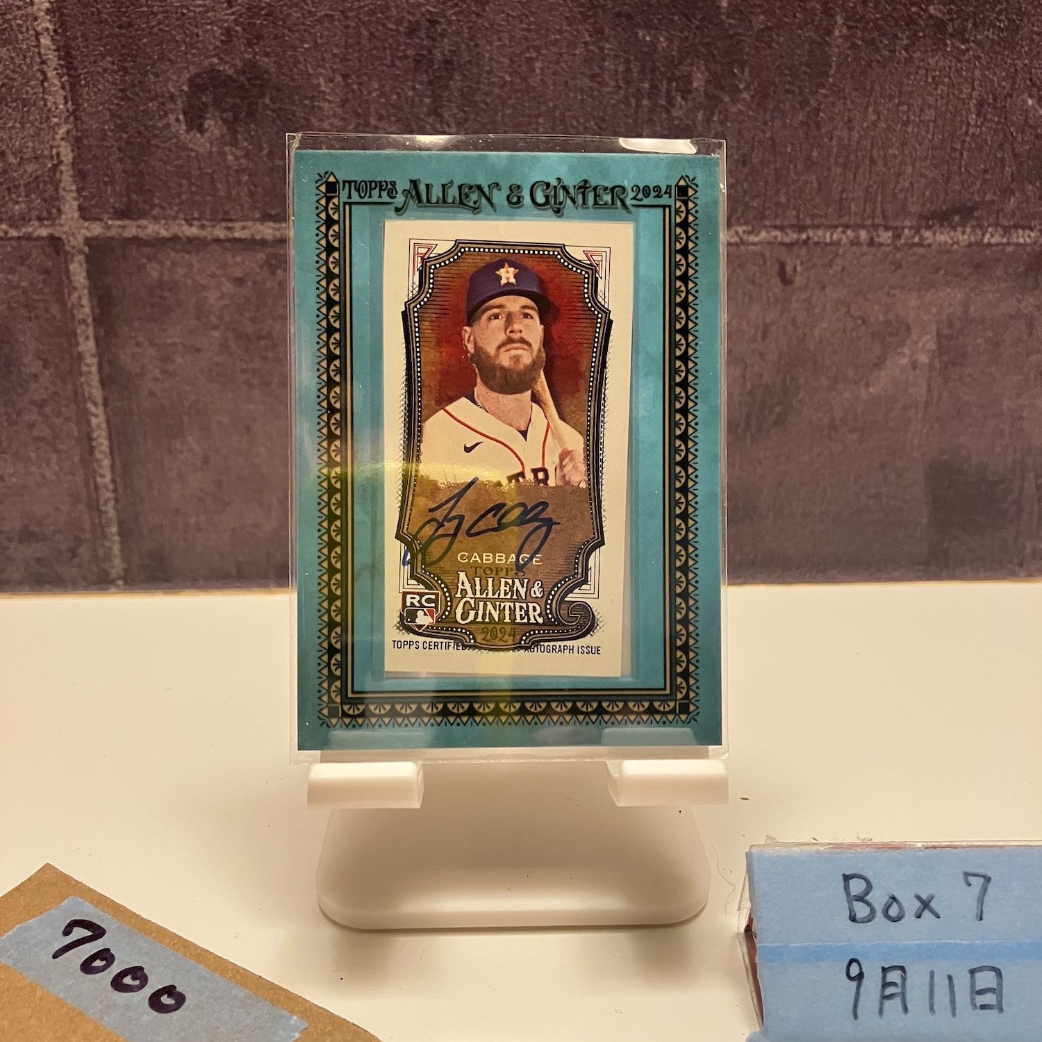 2024 Topps Allen & Ginter Trey Cabbage 29/50 直筆サイン Houston Astros RC ルーキー Rookie The World's Champions カード
