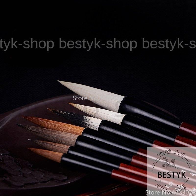 新品・未使用】 書道 筆 セット イタチ毛 7本/ロット ボックス