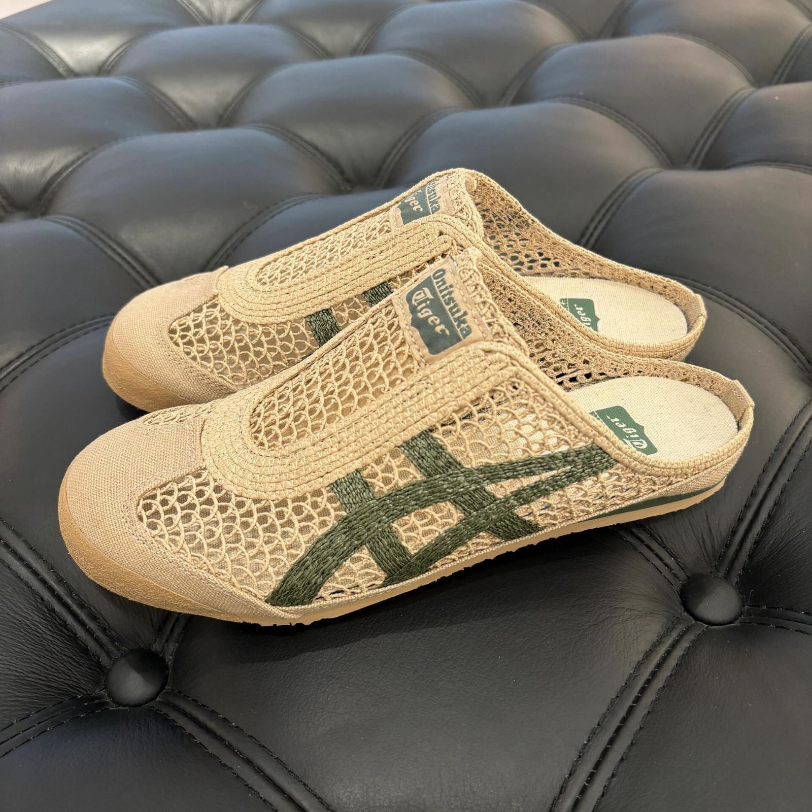 Onitsuka Tiger オニツカタイガー ミュール MEXICO 66 SABOT メキシコ 66 サボット シューズ BEIGE GREEN ベージュ グリーン メンズ レディース