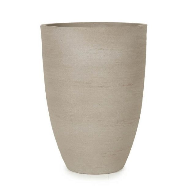 プランター 大型 植木鉢 円形 ファイバーポリレジン 鉢 おしゃれ ソンク ラウンドトール 直径400×高さ550 ウォームグレー 穴あり ガーデニング 園芸用品 庭 深型 オーナメント ガーデン ギフト 贈り物