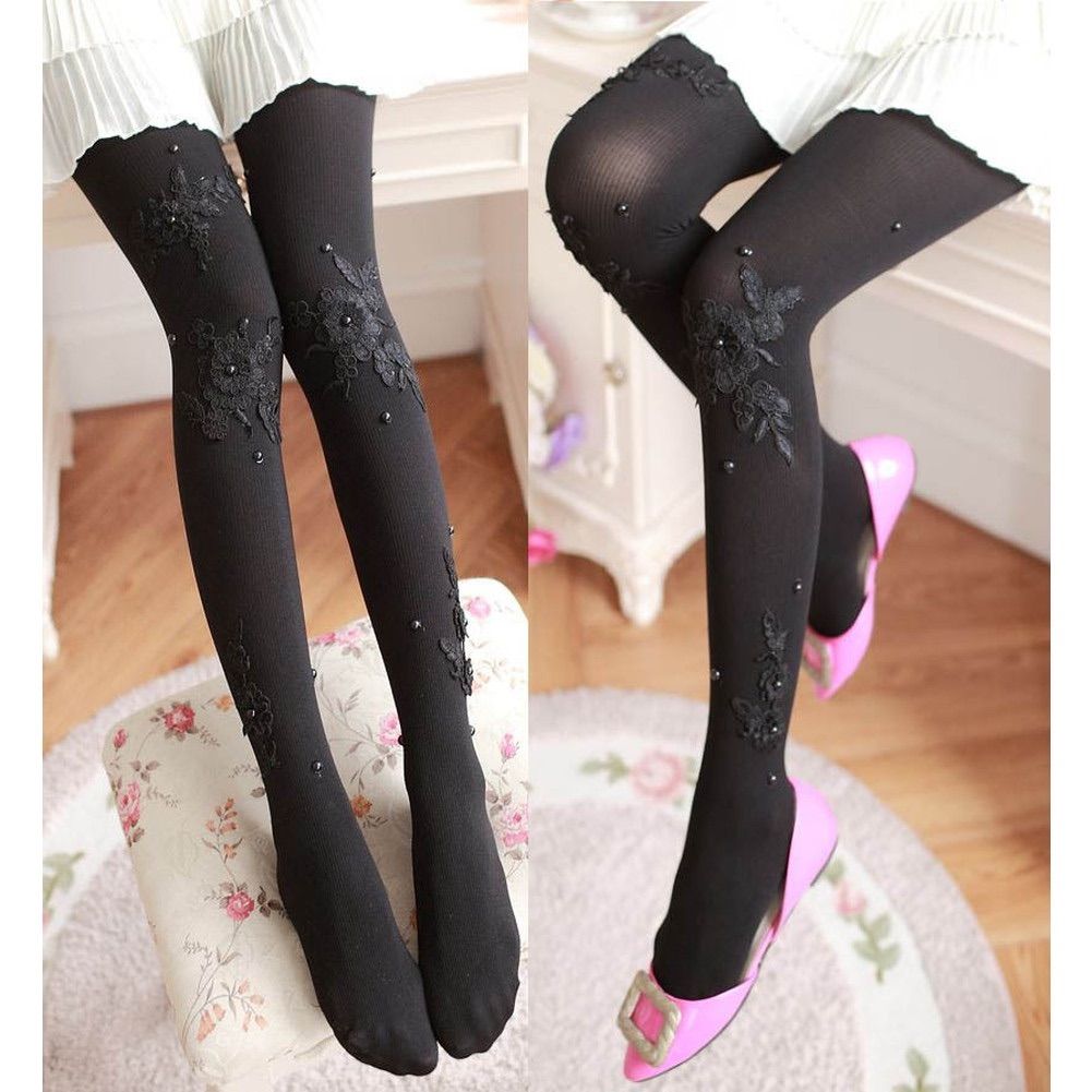 ①新品未使用　ボンボラン　タイツ　ブラック　黒S Sawa a la mode レディース インナー 下着 タイツ 黒 ブラック 2