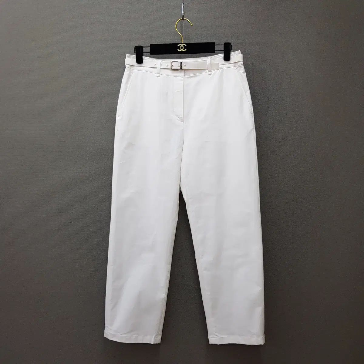 The HANDSOME TIME タイム 24SS コットン ブレンド ストレート パンツ ベルト セット S サイズ