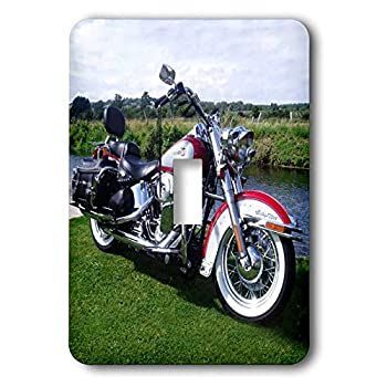 3dRose lsp_3178_1 ピクチャー FLSTC ファットボーイ オートバイ ライトスイッチカバー