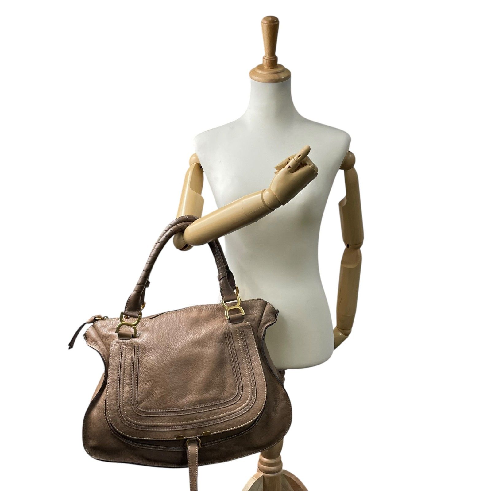 ⭐️Chloe⭐️クロエ マーシー ハンドバッグ ブラウン レザー ゴールド金具 Chloe クロエ マーシー ハンドバッグ レディース レザー ブラウン