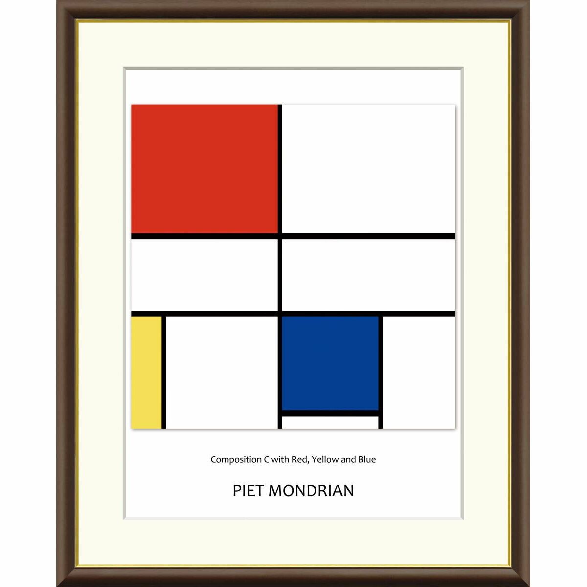 絵画 世界の名画 赤・黄・青のコンポジションC ピート・モンドリアン