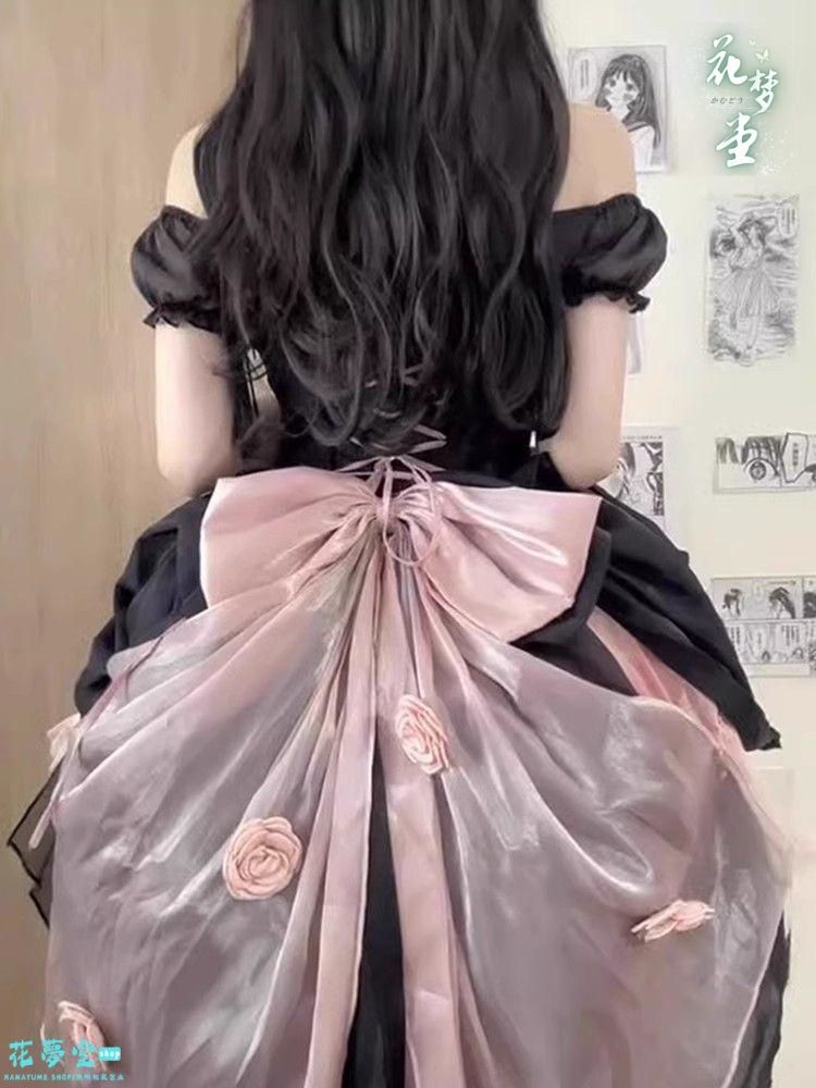 25年 コスプレ ドレスロリータセット 仮装 オリジナル 洋服 ロリータ ワンピース 撮影会 舞台 イベント 花夢堂-191