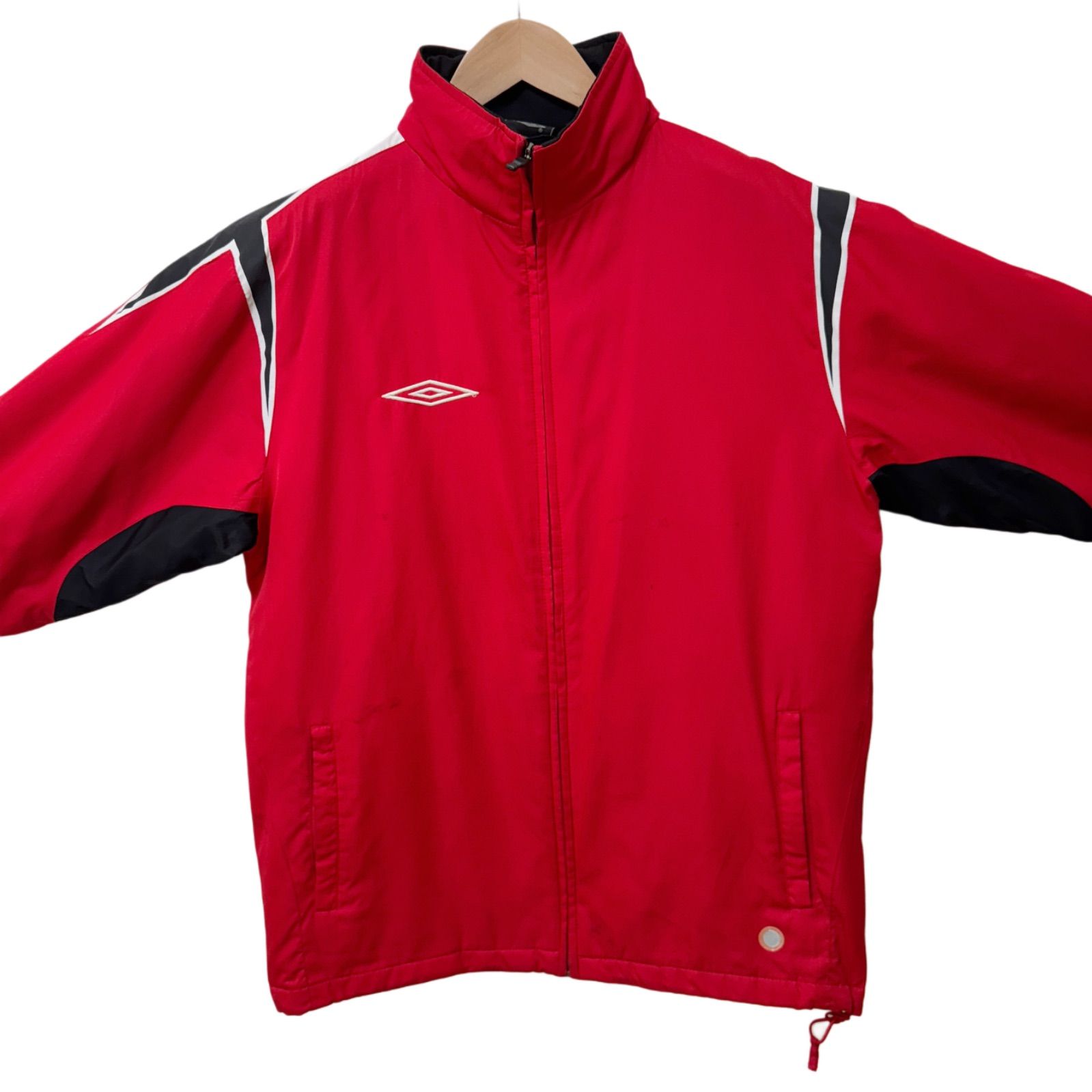UMBRO 90s ナイロンジャケット Lサイズ 赤×黒 切り替えデザイン
