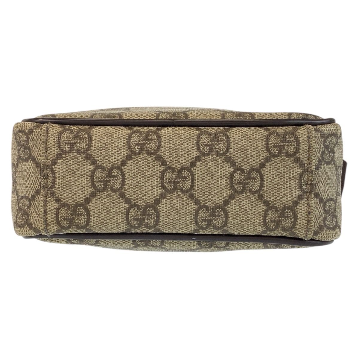 美品 GUCCI グッチ ベージュ ブラウン GGスプリームキャンバス/レザー 