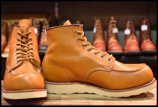 8.5E 13年 レッドウィング 9875 アイリッシュセッター ゴールドラセット モックトゥ レースアップ ブーツ redwing HOPESMORE FI378