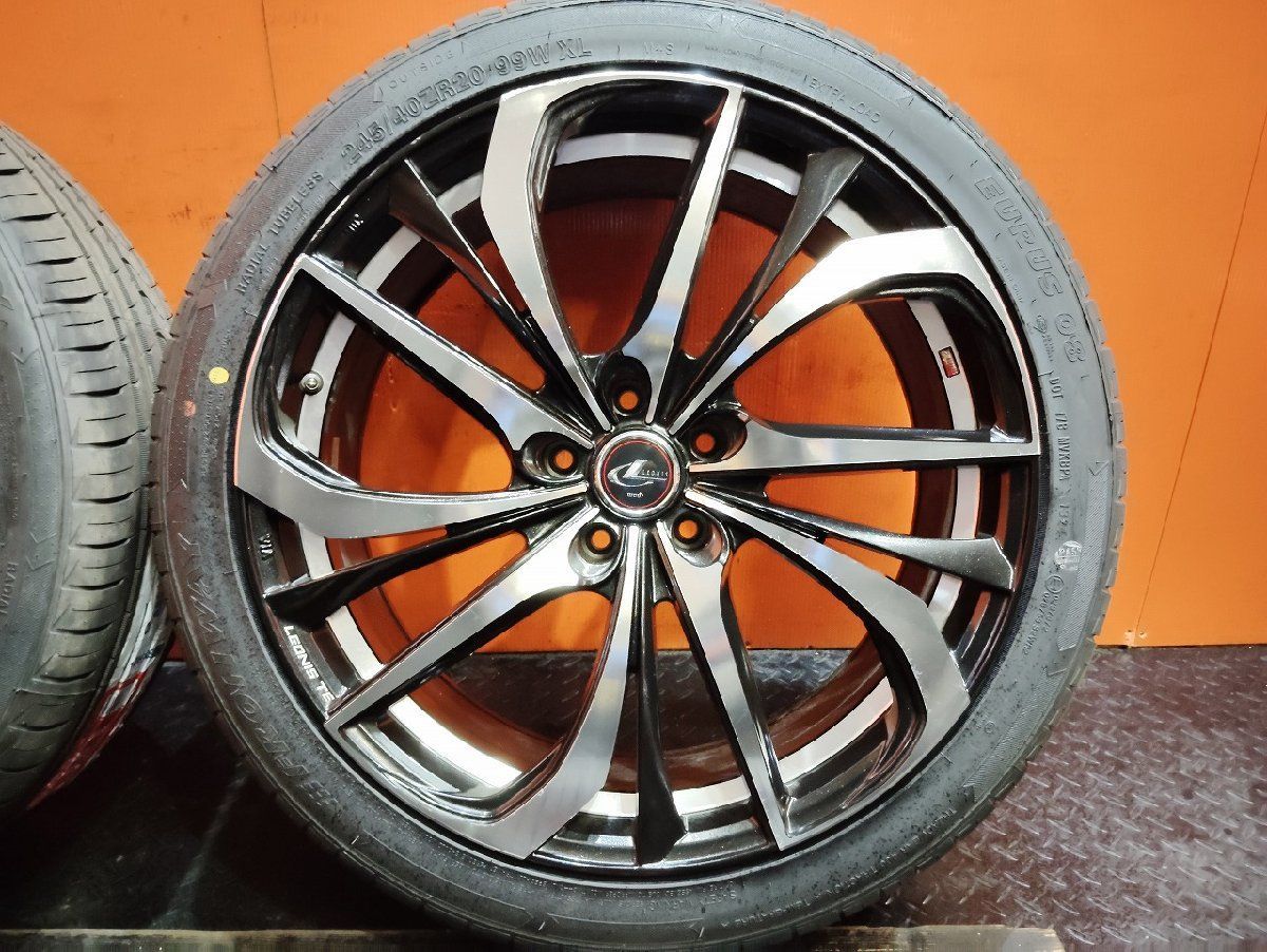タイヤ新品 24年製 バランス済【FRONWAY 245/40ZR20】夏タイヤ【Weds レオニスTE 20インチ 8.5J5HPCD114.3+35】アルファード等　(VTJ043) タイヤ新品 24年製 バランス済【FRONWAY 245/40ZR20】夏タイヤ【Weds