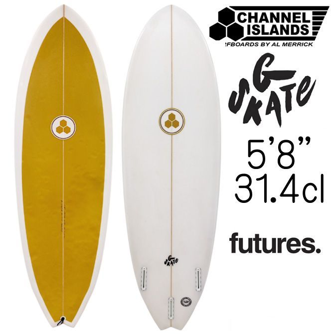 チャンネルアイランド アルメリック サーフボード ジースケート モデル 5 8 ×19 5|8 ×2 1|2 31.4L ユーズドボード | UsedSurfboard ChannelIsland Almerrick The G Skate