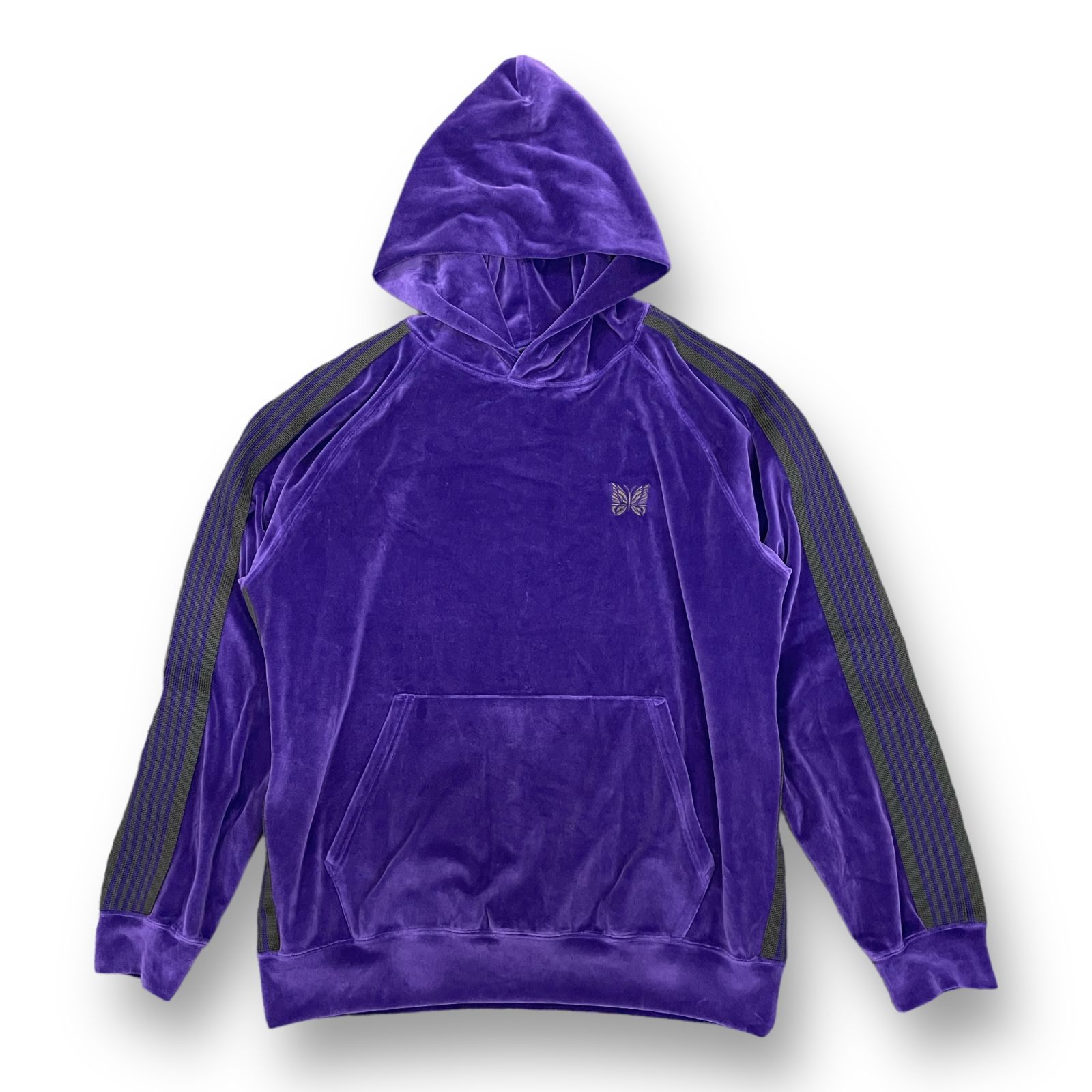 美品 NEEDLES 23AW Track Hoody C/Pe Velour Purple トラック ベロア 