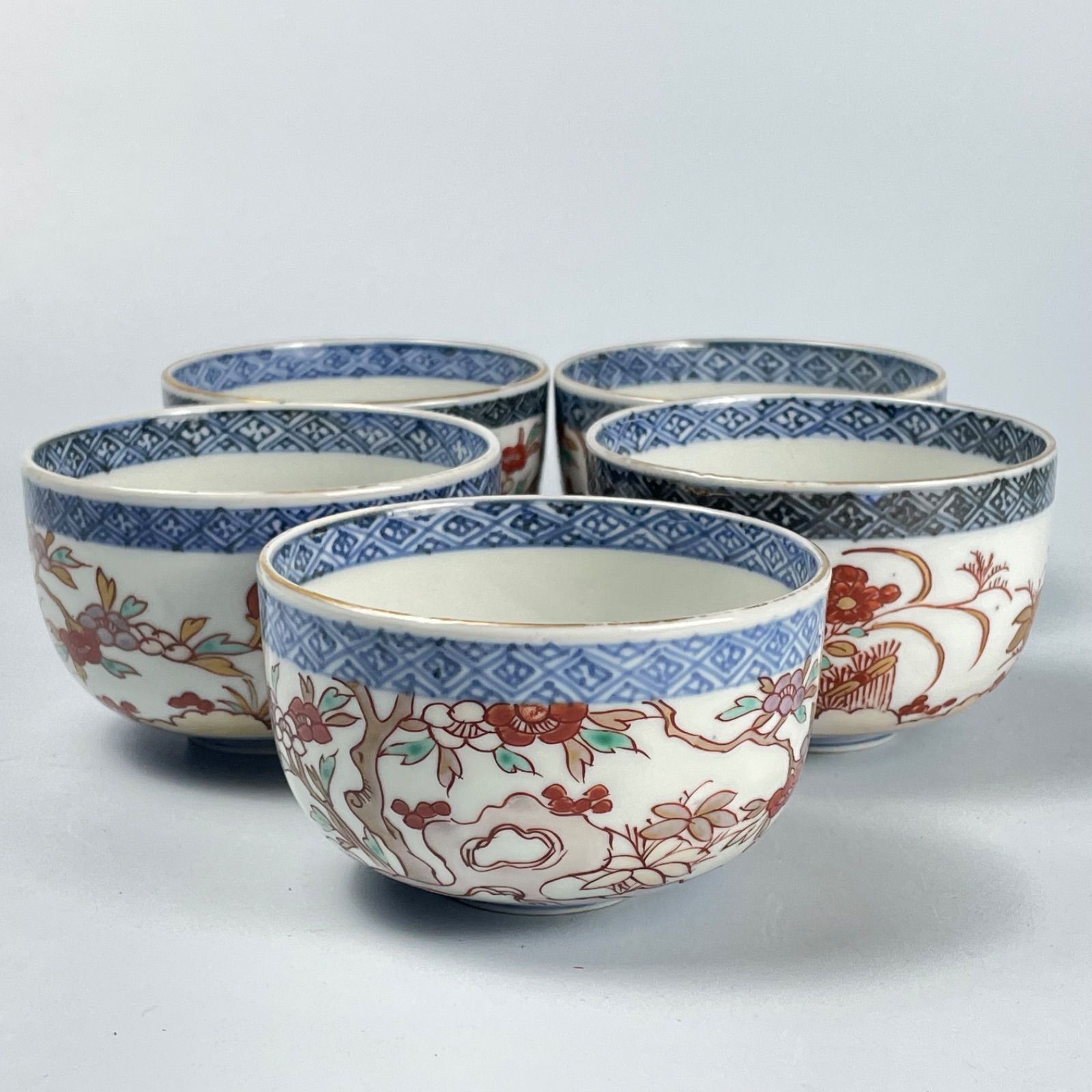 200】夫婦茶碗 湯呑み 京都 酒見商店 今橋貴古 白梅 睦揃 清水焼 美品