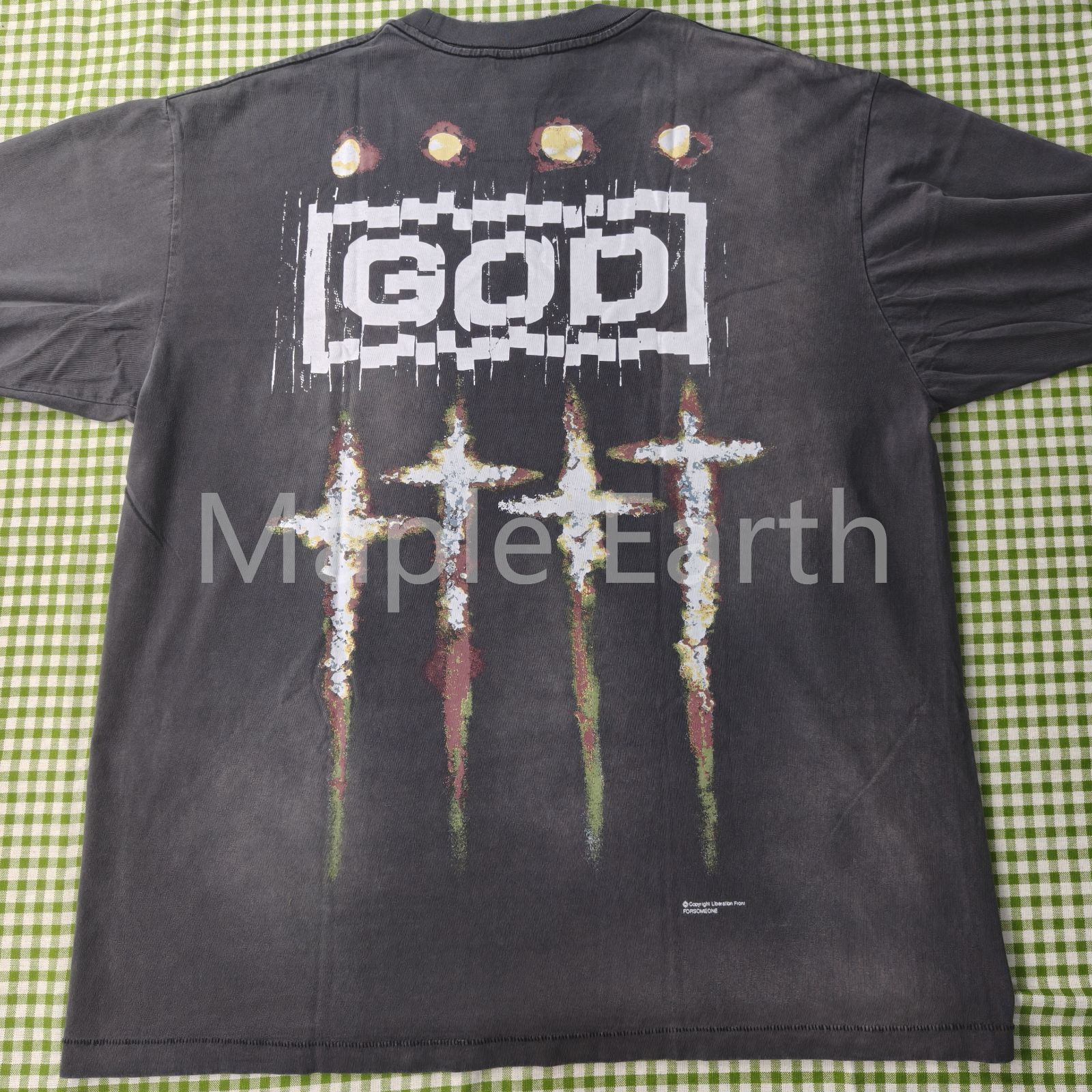 XL】FORSOMEONE × SAINT Mxxxxxx GOD コラボTシャツ ブラック