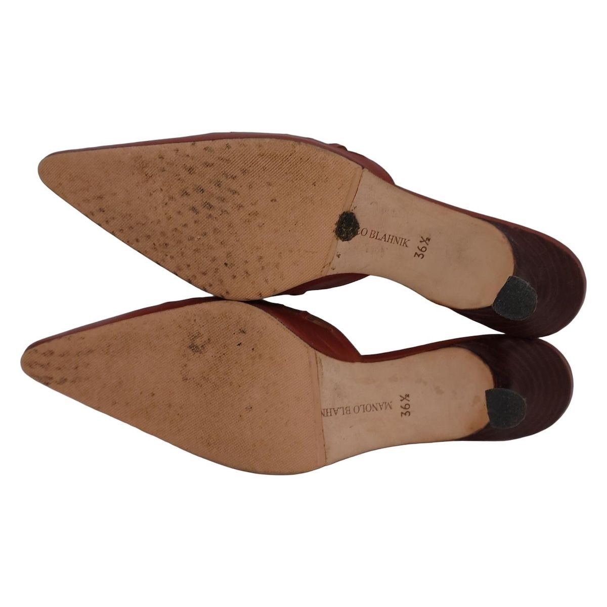 MANOLO BLAHNIK ブラウンミュール MAYSALE | Brown Suede Buckle Mules | Manolo Blahnik
