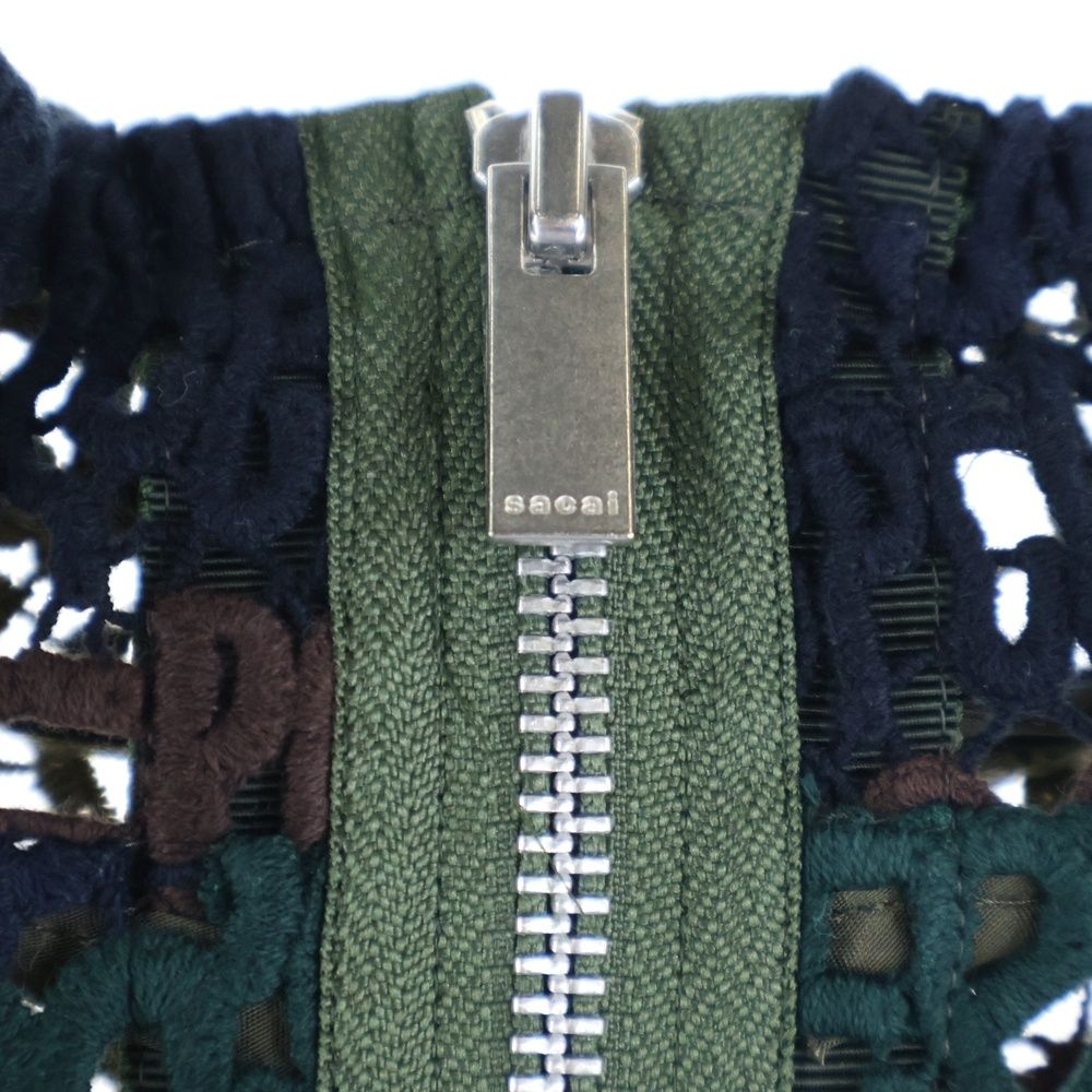 Sacai (サカイ) ハイネック フルジップメッシュニットジャケット
