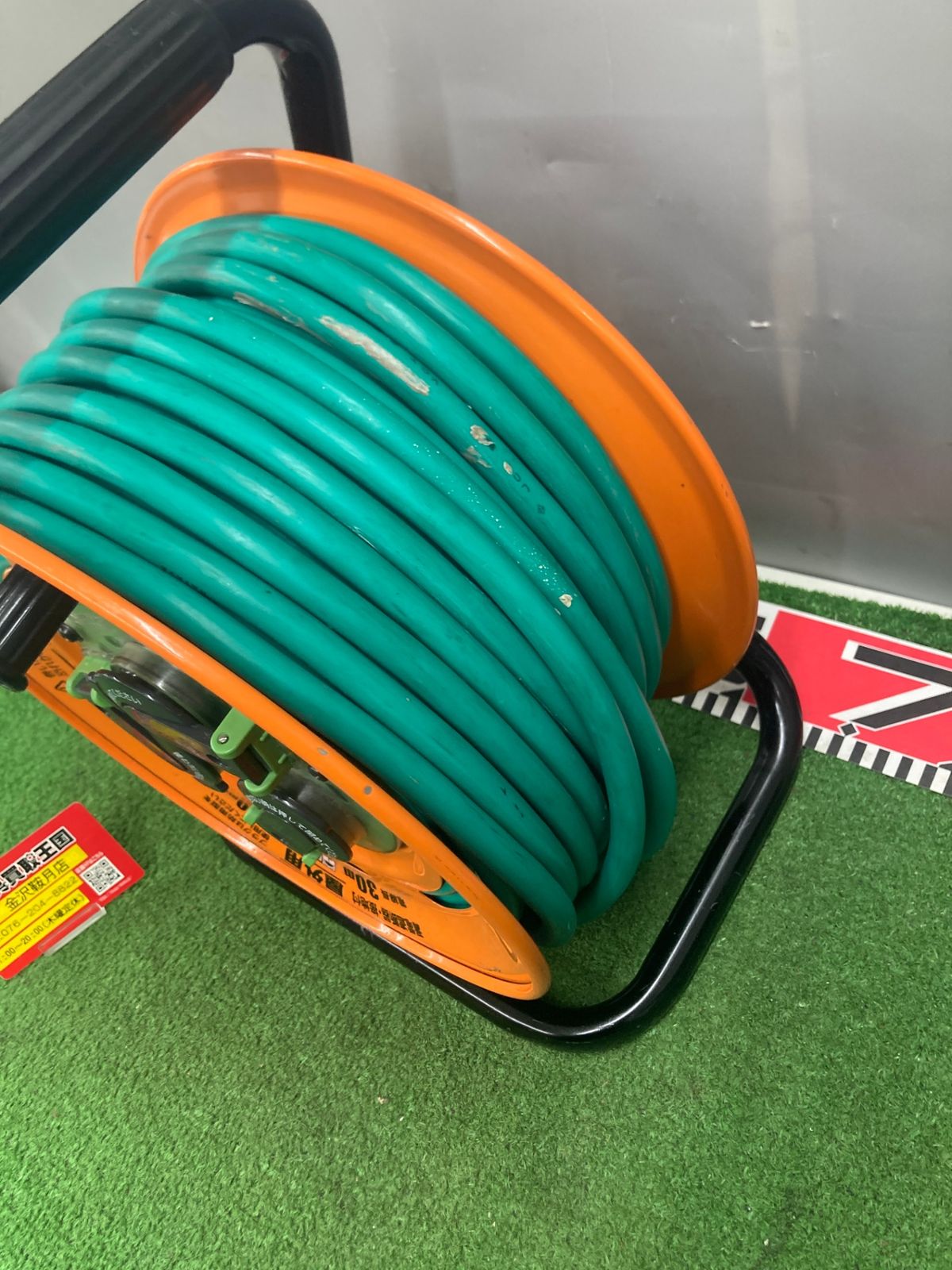 中古】トラスコ コードリール TBE-30KC 漏電遮断器・設置付 屋外用防雨