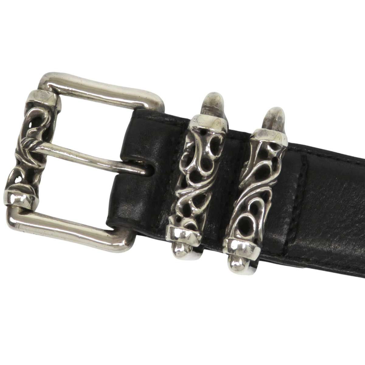 クロムハーツ 3PC/3PC ケルティックローラー レザーベルト メンズ 38 CHROME HEARTS クロムハーツ Belt ベルト】3ピースセット