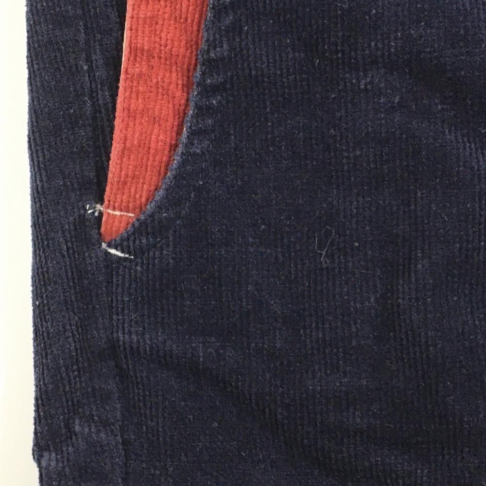 ラッセルノ コーデュロイパンツ レッド×ネイビー ルチャマスク 一部