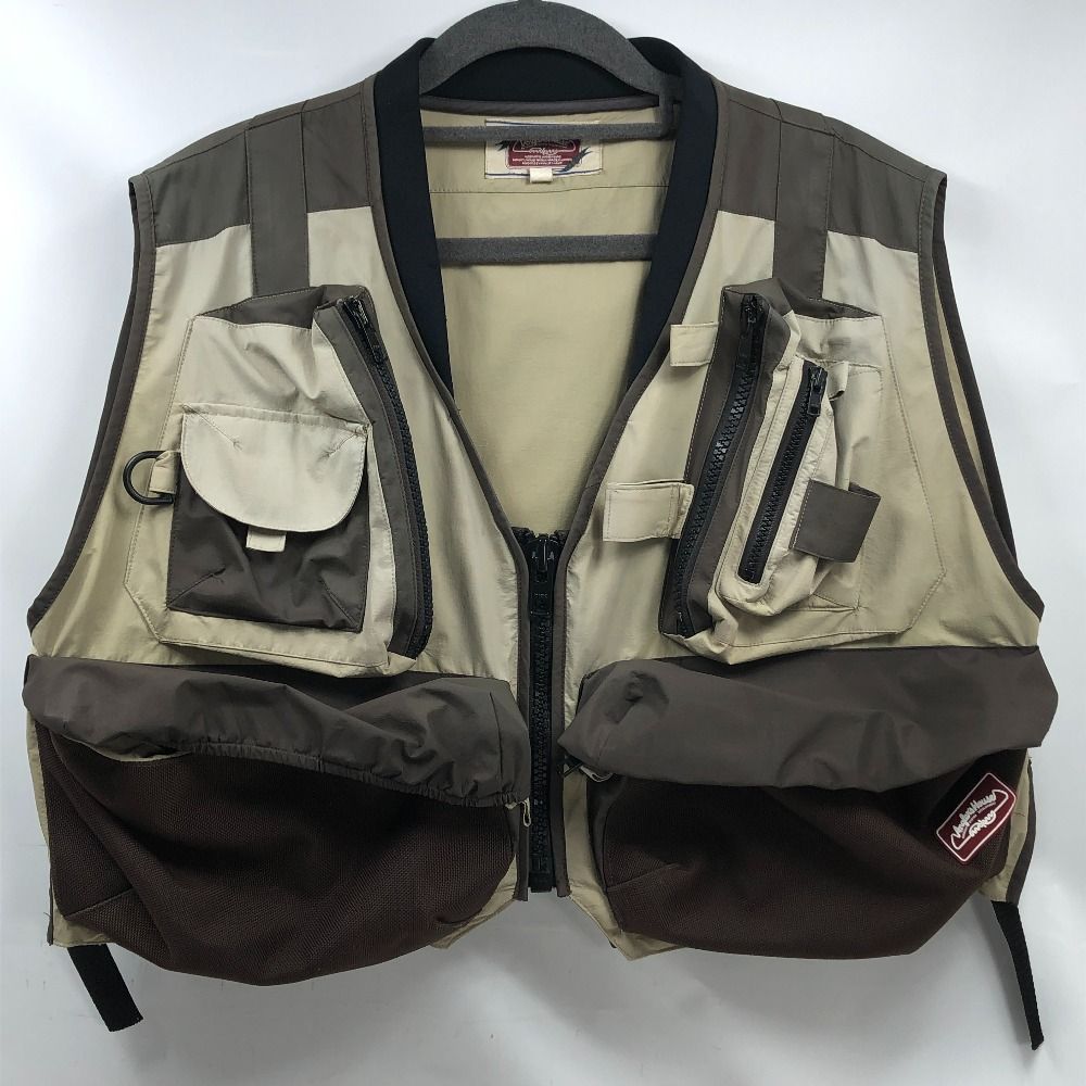 アングラーズハウス フィッシングベスト Anglers House Life Floating Vest Jacket Sand Camo Deadstock