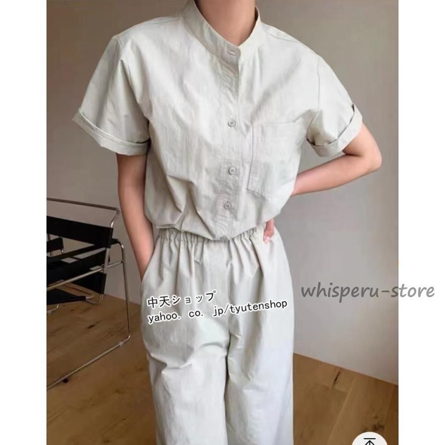 オールインワン ジャンプスーツ レディース 40代50代 夏 半袖 おしゃれ