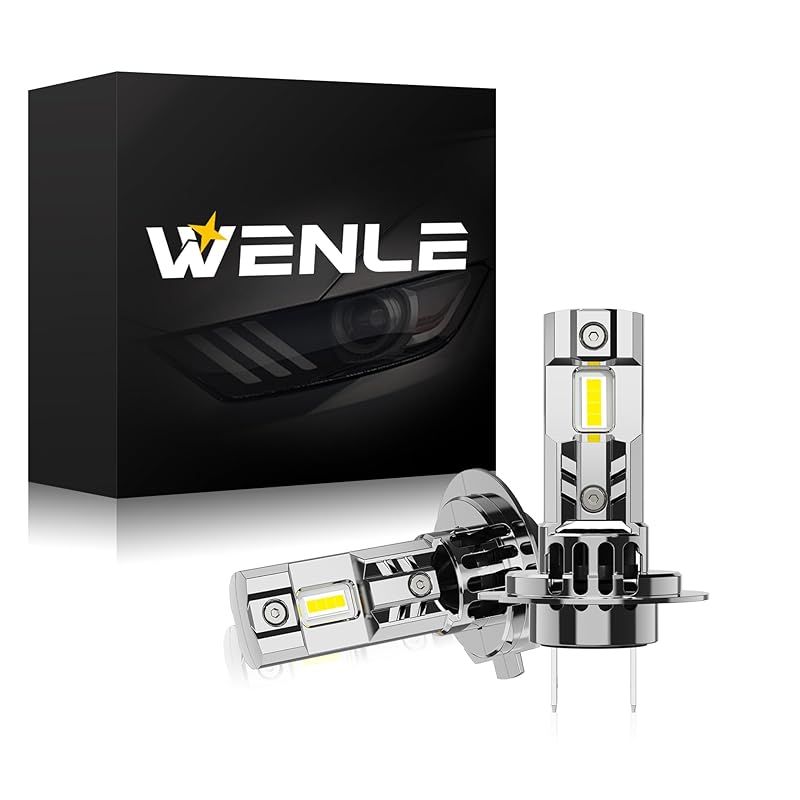 『クロームメッキボディ』WENLE(ウエンレ) 超ステルス H7 led ヘッドライト バルブ 車/バイク用 新車検対応 ホワイト6000K ハロゲンよりちっちゃ 7倍明るさUP 爆光16000LM（8000LM*2） 60W(30W*2) DC12V車対