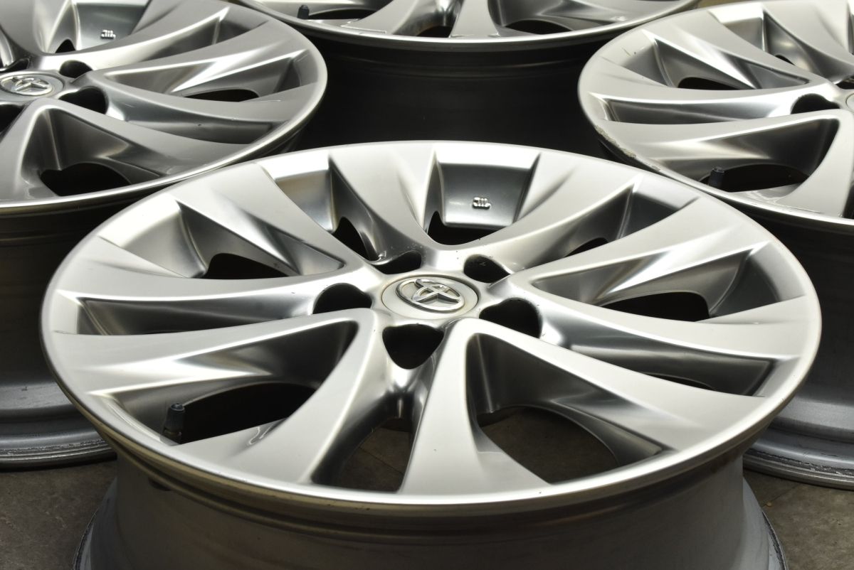 程度良好品 トヨタ 20 ヴェルファイア 純正 18in 7.5J 45 PCD114.3 4本セット スタドレス用にも アルファード 60プリウス ハイグロス