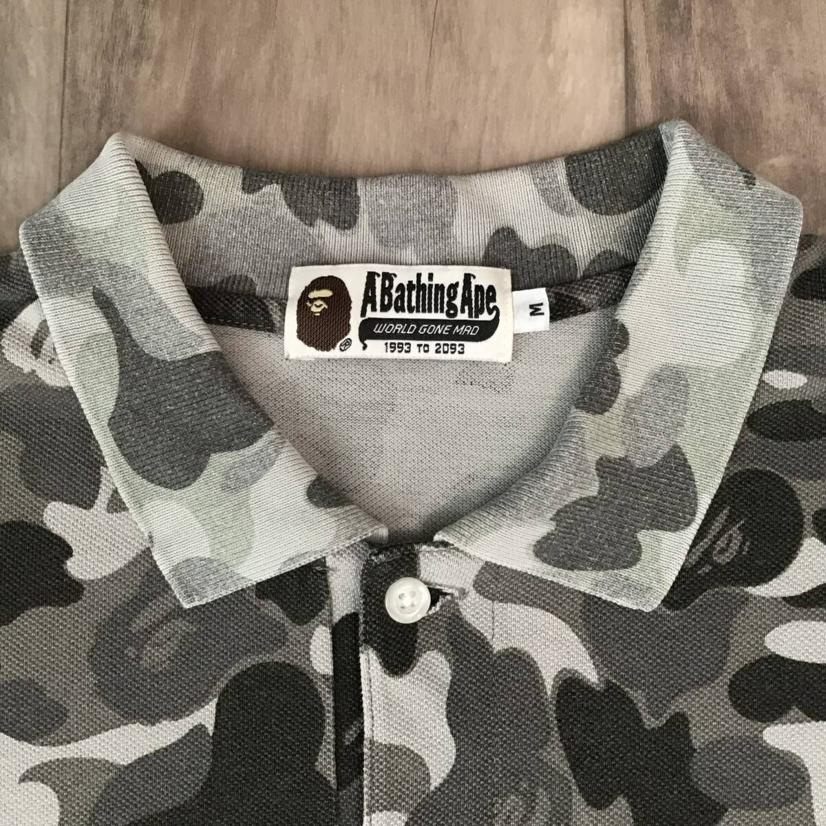 美品　A Bathing Ape 迷彩ポロシャツ M A BATHING APE迷彩ポロシャツ A BATHING APE 迷彩ポロシャツ Mサイズ