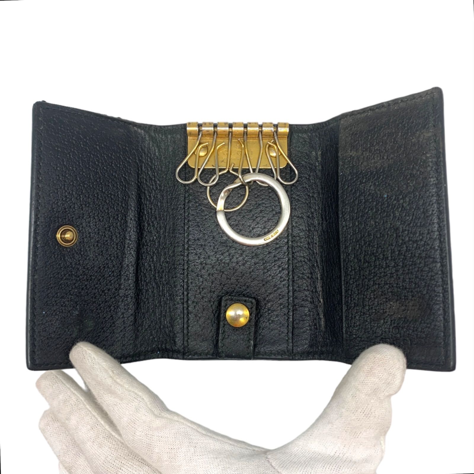 ♪02154 GUCCI GGマーモント 6連キーケース 435305 グッチ