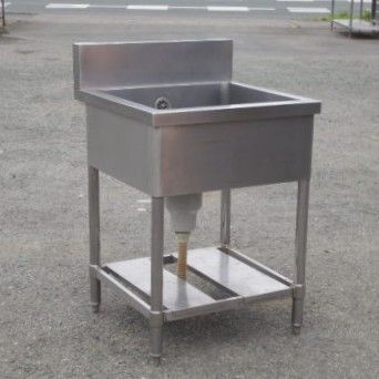  業務用 ステンレス 1槽 シンク W 60 D H 80 15 cm 厨房 槽内寸W 52 47深25 すのこさび その他 キッチンツール