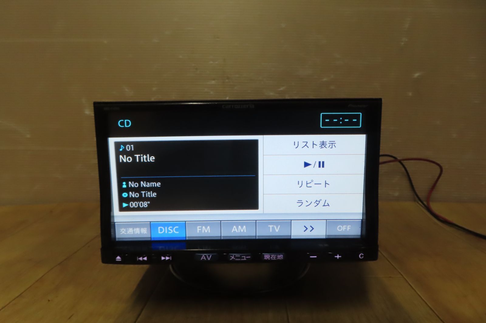動作保証付A99/日産　リーフ 純正OP　AVIC-EVZ05　SDナビ　地図2012年　Bluetooth内蔵　CD再生OK　本体のみ