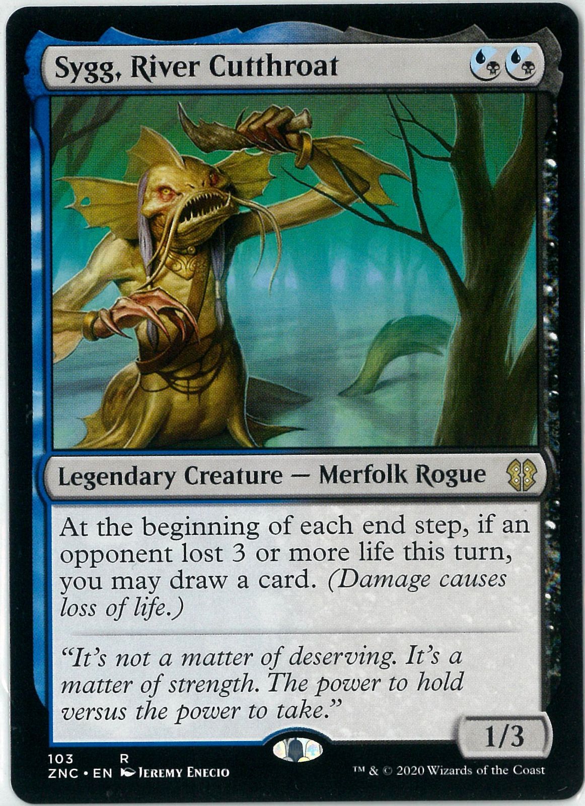 MTG/英語版/川の殺し屋、シグ/Sygg, River Cutthroat