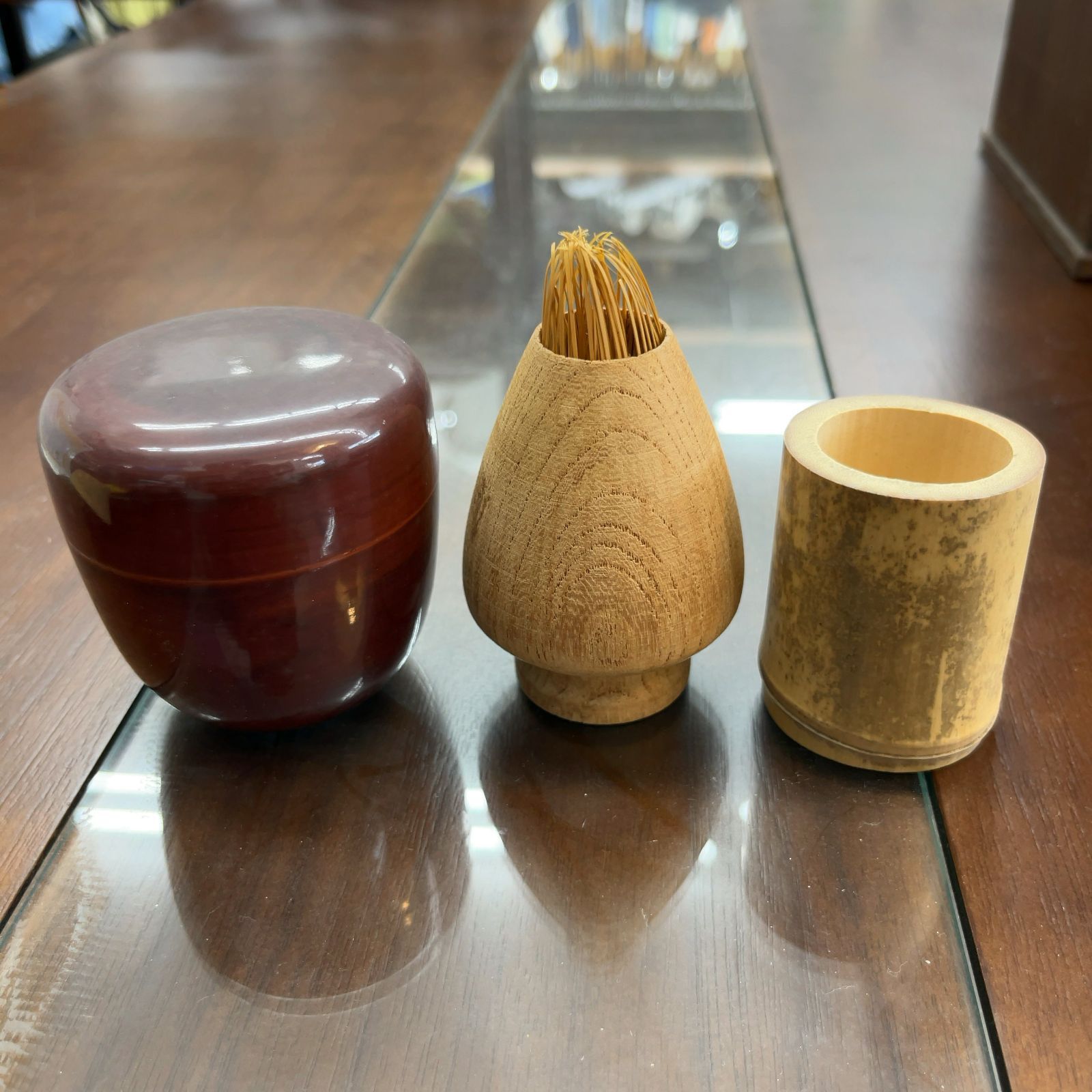 お茶道具セット 短冊 茶道具セット 短冊箱/抹茶茶碗2種類/水差し/建水/棗/